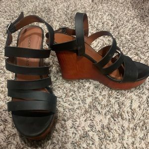Lucky brand wedges size 5.5 black.